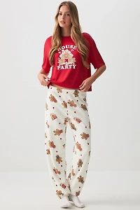 Ardene SUNDAYSOFT PJ Joggers in Off-White | Size | Polyester | Eco-Conscious