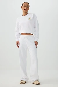 Chandail à col rond en jersey bouclette