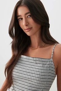 Ardene Pinstriped Bustier in | Size | Rayon/Nylon/Elastane