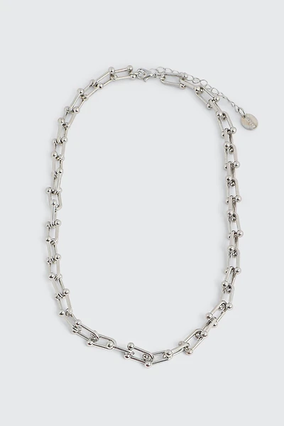 Ardene U-Link Chain Necklace in Silver