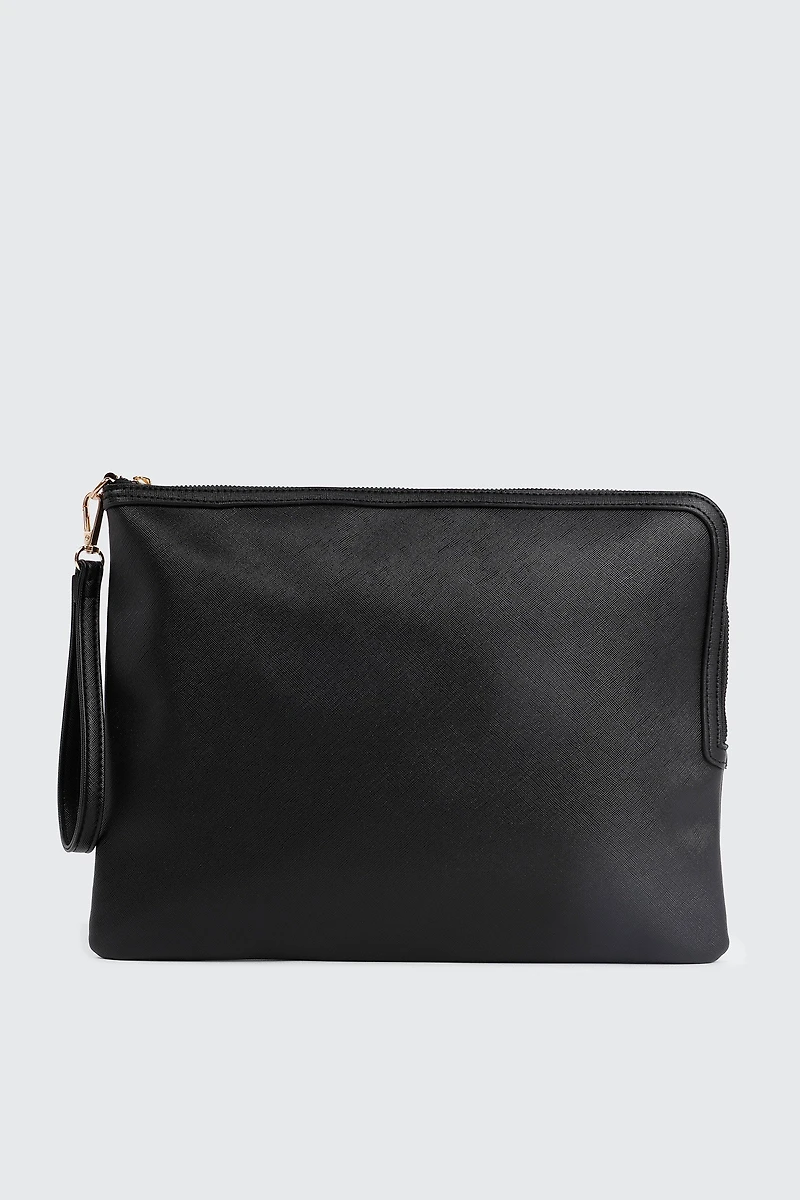 Ardene Faux Leather 13" Laptop Case in Black | 100% Recycled Polyester/Faux Leather