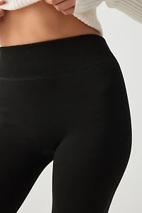 Legging évasé doublé en fausse fourrure