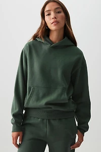 Ardene MADESOFT Fleece Hoodie in Thyme | Size | Polyester/Cotton | Eco-Conscious