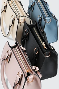 Sac à main structuré en faux cuir