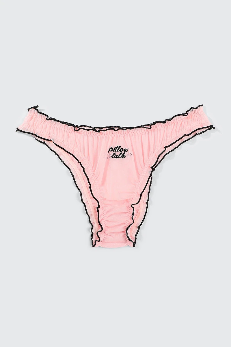 Ardene Everyday Mesh Cheeky Panty Panty in Light Pink | Size | Polyester/Elastane