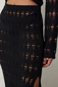 Jupe maxi au crochet