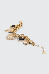 Bracelet à breloques de cœur