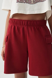 Short cargo en jersey bouclette