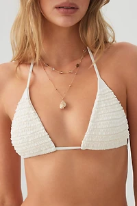 Haut de maillot triangle à volants