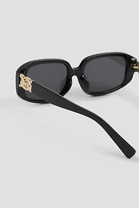 Lunettes de soleil rectangulaires noires