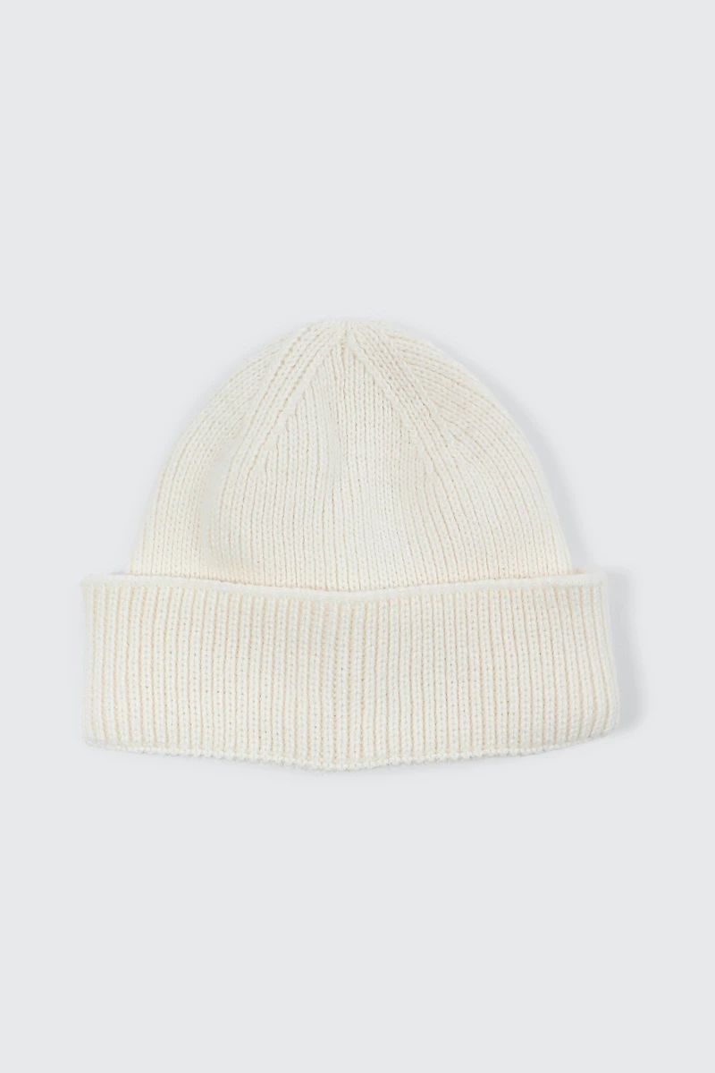 Ardene Man Short Rib Beanie For Men in Off-White | 100% Acrylic