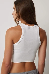 Camisole côtelée as de pique