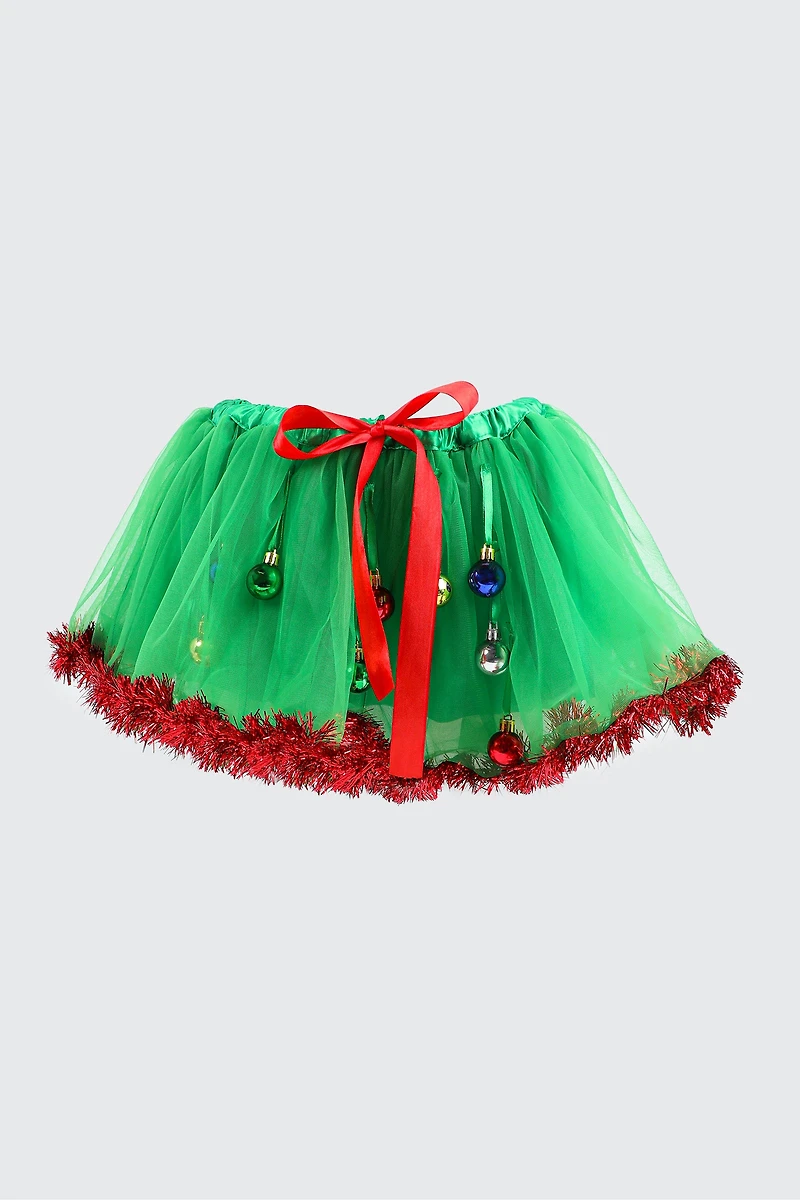 Ardene Festive Tutu in Medium Green | Polyester