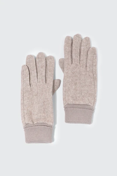 Ardene Touch Screen Gloves in Brown | Polyester