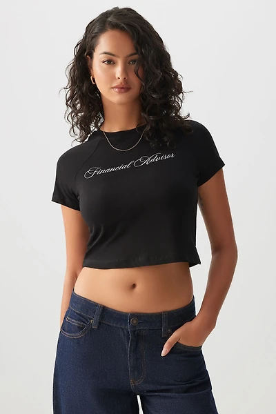 Ardene Raglan Short Sleeve T-Shirt in Black | Size | 100% Cotton