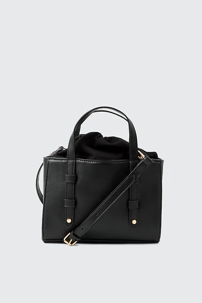 Ardene Drawstring Tote Bag in Black | Polyester | Eco-Conscious