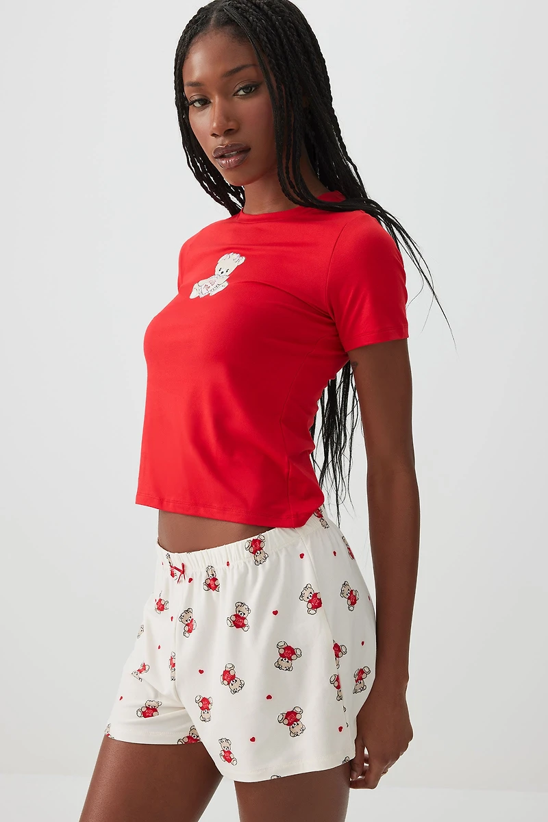 Short de pyjama en tissu HUSHKNIT