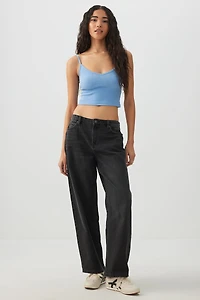 Camisole courte à bretelles ajustables Basic