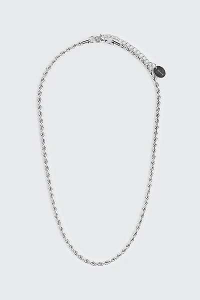 Ardene Stainless Steel Twist Chain Necklace in Silver