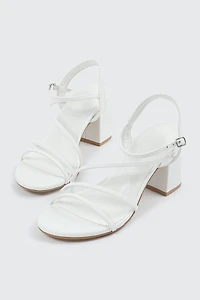 Sandales multibrides à talon bloc