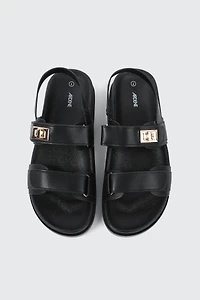 Sandales plates à bride arrière