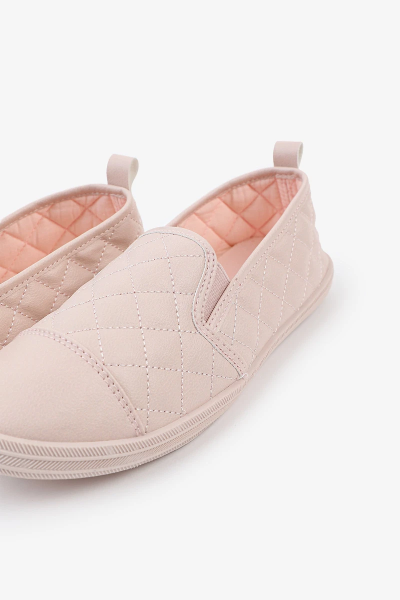 Espadrilles matelassées à enfiler monochrome