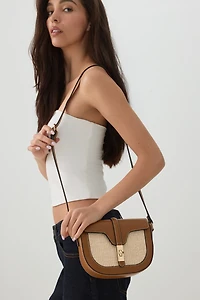 Sac bandoulière panneau tress