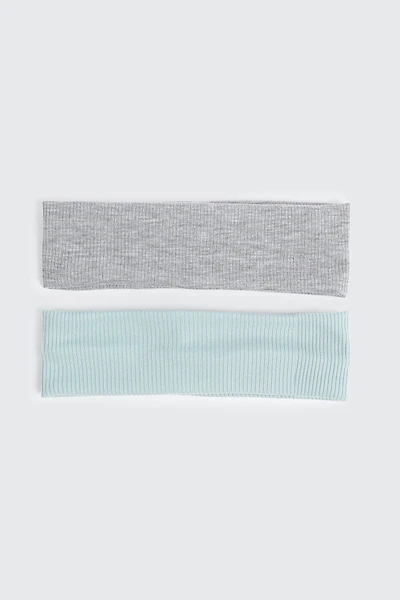 Ardene 2-Pack Ribbed Headbands in Light