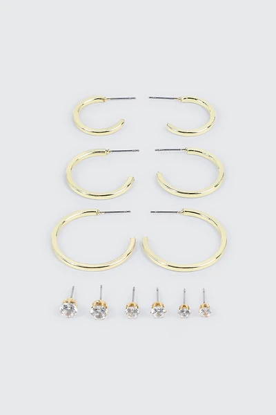 Ardene 6-Pack 14K Gold Plated Earrings | Stainless Steel