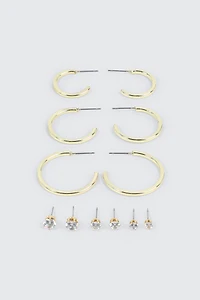 Ardene 6-Pack 14K Gold Plated Earrings | Stainless Steel