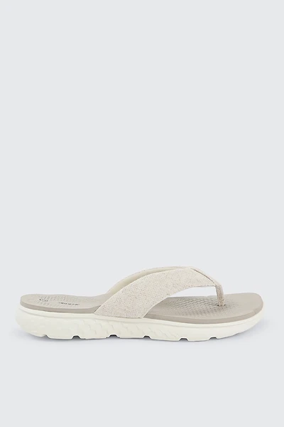 Ardene Sporty Flip-Flops Sandals in Beige | Size