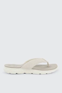 Ardene Sporty Flip-Flops Sandals in Beige | Size