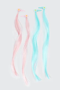 Lot de 4 mèches de cheveux artificiels