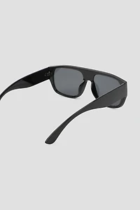 Lunettes de soleil carrées plates surdimensionnées
