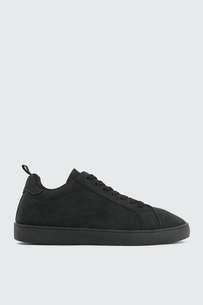 Ardene Lace Up Tennis Sneakers in | Size | Faux Suede