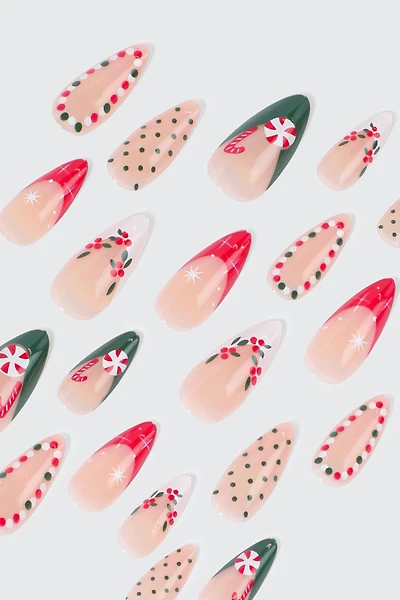 Ardene 20-Pack Festive Fake Nails in Red