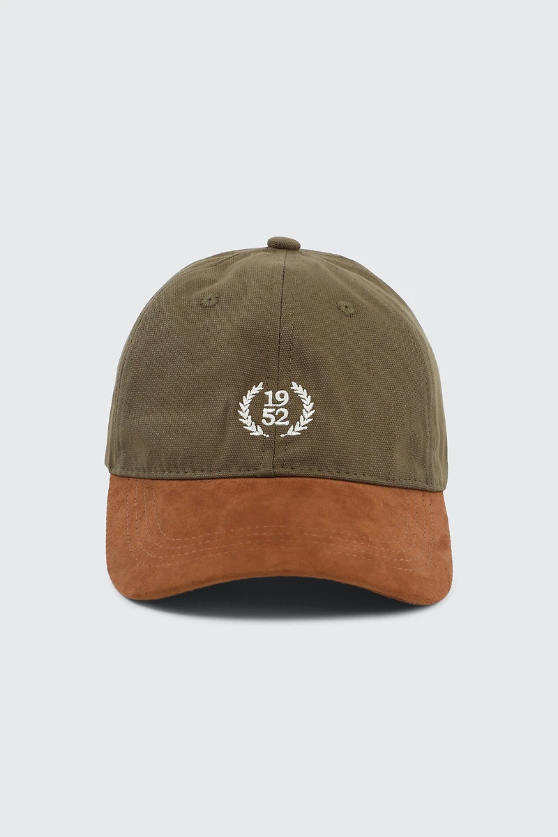 Ardene Man Two Tone Cap For Men in Khaki | Polyester/Cotton/Faux Suede
