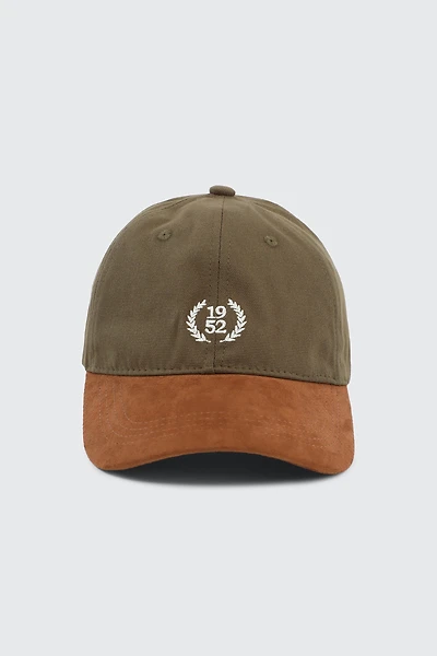 Ardene Man Two Tone Cap For Men in Khaki | Polyester/Cotton/Faux Suede