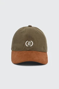 Ardene Man Two Tone Cap For Men in Khaki | Polyester/Cotton/Faux Suede