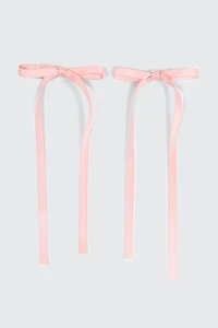 Ardene 2-Pack Bow Hair Clips in Light Pink