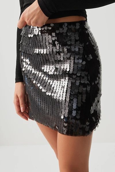 Ardene Sequin Micro Skirt in | Size | Polyester/Elastane