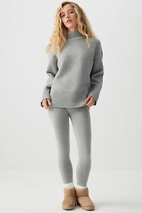 Ardene Faux Fur Lined Seamless Leggings in | Size | Polyester/Rayon/Spandex