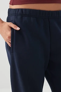 Pantalon à jambe large en molleton délav