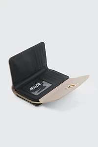 Portefeuille à rabat avec compartiment à monnaie