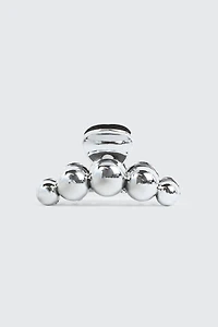 Ardene Metallic Bubble Hair Claw in Silver