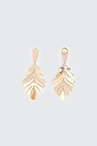 Boucles d'oreilles feuille de palmier