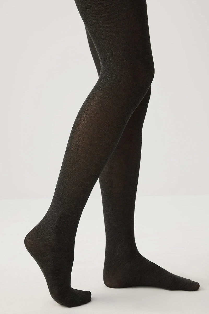 Ardene Bamboo Rayon Tights in Dark Grey | Size | Rayon/Spandex | Eco-Conscious