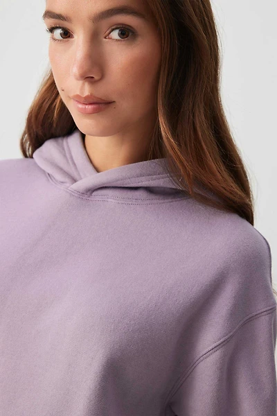 Ardene MADESOFT Fleece Hoodie in Lavender | Size | Polyester/Cotton | Eco-Conscious