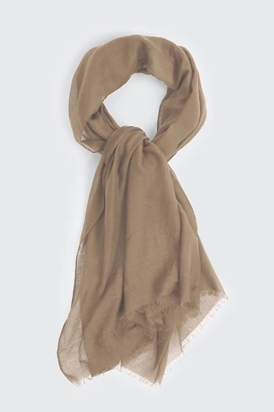 Ardene Solid Lightweight Scarf in Brown | Polyester