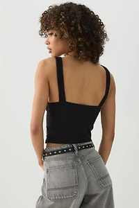 Camisole plongeante nouée à l'avant